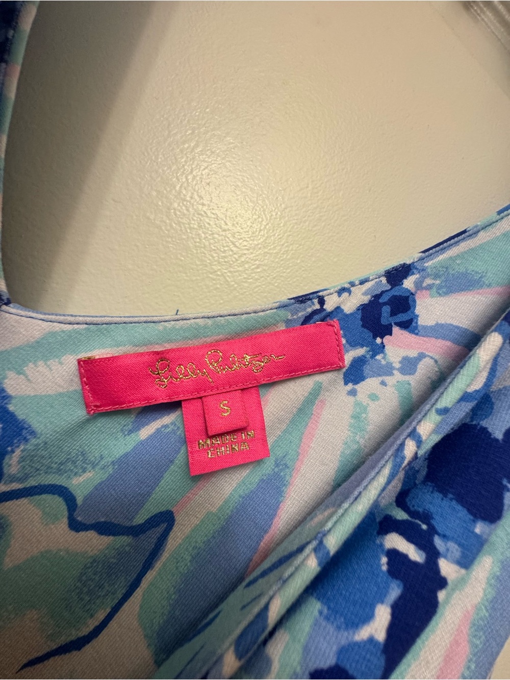 Lilly Pulitzer Pink Blue and Aqua Floral Maxi Dress - Picture 3 of 5